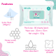 80pcs Non alcohol BABY WIPES Wet Tissue Baby wet wipe multipurpose tisu basah baby tissue basah wet tisu