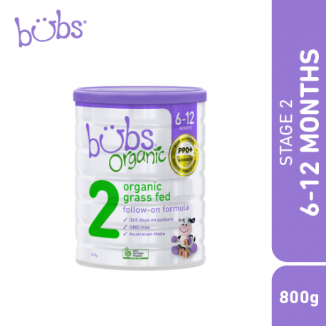Bubs Organic® Grass Fed Follow-on Formula Stage 2 800g | Baby Formula