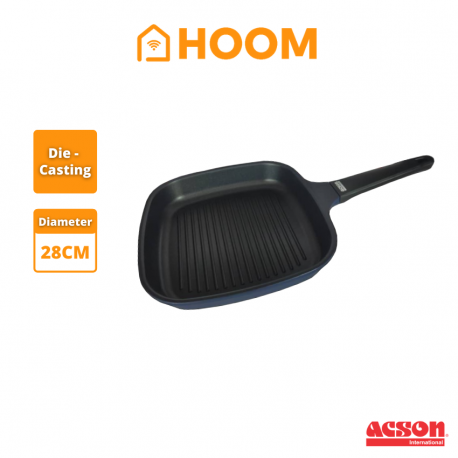 Hoom Acson Die-Casting Aluminium Cookware Grill Pan