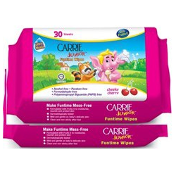 Carrie Junior Funtime Wipes - Cheeky Cherry (30s x 2)