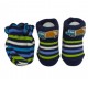 Earth Bebe Mitten and Booties Set - Stripe Navy Blue with Truck (EB-MT02008)