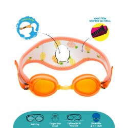 Cheekaaboo [Summer Paradise] Kids / Children Booggles - Untangleable Goggles - Pineapple (Summer Paradise)