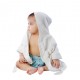 Cheekaaboo Premium Bamboo Hooded Bathrobe - White (Newborn - 36 mths)