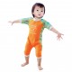 Cheekaaboo Warmiebabes Thermal Swimsuit - Pumpkin Orange / Dino