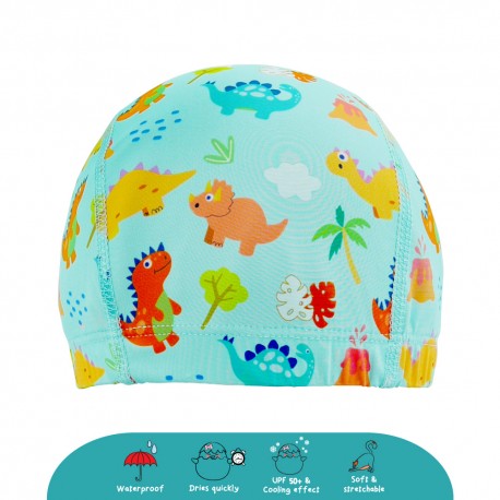 Cheekaaboo Protective Waterproof Swim Cap - Dino (2-8 years) - Summer Paradise