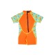 Cheekaaboo Kiddies Suit Thermal Swimsuit -Pumpkin Orange / Dino (Dino Collection)