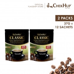 Chek Hup 3 in 1 Classic White Coffee With Hazelnut (37g x 12's) [Bundle of 2 Pkts)