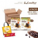 Chek Hup Kokoo Chocolate Drink (Combo Pack of 2 Kokoo Chocolate + 2 Kokoo Chocolate with Hazelnut)