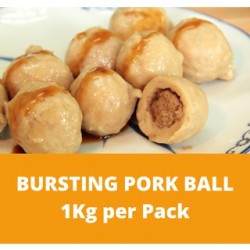 CN Frozen Bursting Pork Ball (Sold per Kg) CN Frozen Frozen Pork Steamboat Meat Ball Non Halal Chinese Cooking Bursting Meatball