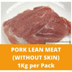 CN Frozen Pork Lean Meat Cleaned (Without Skin) (Sold Per Kg)