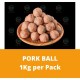 CN Frozen Pork Ball (Sold per Kg) CN Frozen Meatball Non Halal Steamboat Frozen Meat