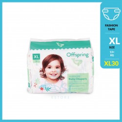 Offspring | Chlorine-free Baby Diapers | XL size (Tape) 1 Pack (30pcs)