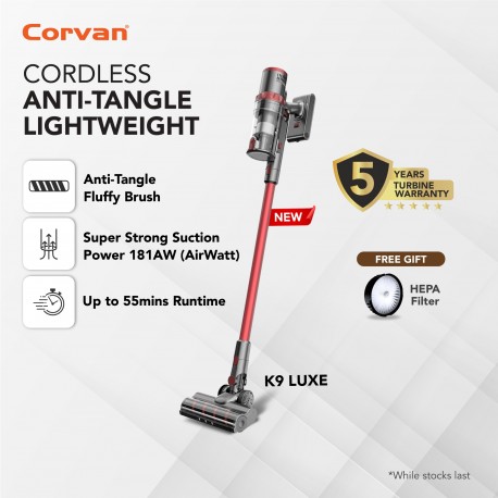 Corvan Anti-tangle Cordless Vacuum Cleaner K9 Luxe