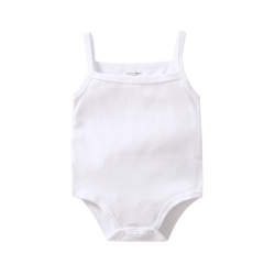Akarana Baby Spaghetti Strap Bodysuit Baby Romper (0-6M White)