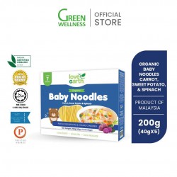 Love Earth Baby Noodles – Carrot, Sweet Potato, Spinach 200g