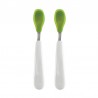 OXO TOT Feeding Spoon Set With Soft Silicone (Twin Pack) - Green