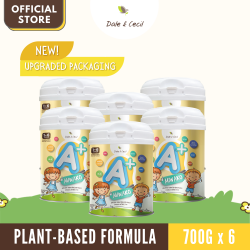 (Newest Batch) Dale & Cecil Miwako A+ Plant-based Formula Milk (700g x 6 Canister)