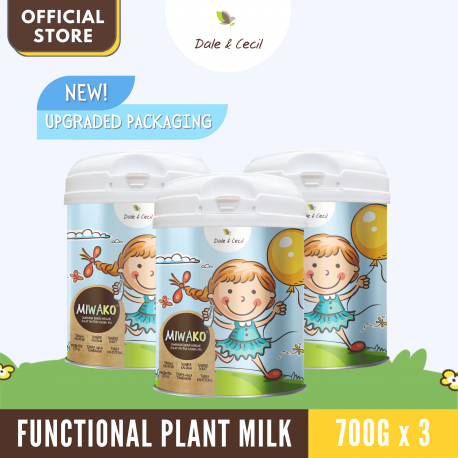 (Newest Batch) Dale & Cecil Miwako Plant Milk (Lactose Free Soy Free Gluten Free) 700g x 3 Canister