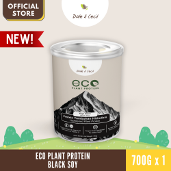 (Newest Batch) ECO Plant Protein (Black Soy) Hydrolysed Protein Blend (700g x 1 Canister)