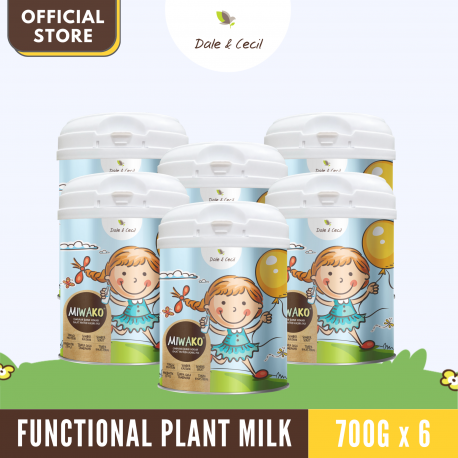 (Newest Batch) Dale & Cecil Miwako Plant Milk (Lactose Free Soy Free Gluten Free) 700g x 6 Canister