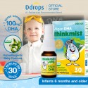 Ddrops Seaweed Oil DHA - Supports Brain and Eye Development for Kids, Allergy-Friendly, 10.6ml