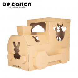 De Carton Cardboard Animal Train Playhouse