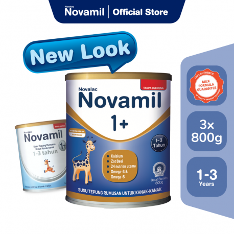 Novamil 1+ Growing Up Formula 3 x 800g (1-3 Years)