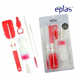 Eplas Baby Bottle Cleaning Brush 5pcs Set (EG-5B/Red)