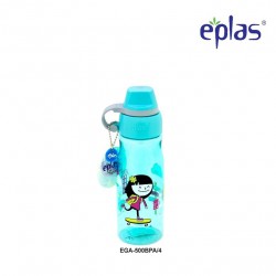 Eplas Kids Water Bottle with Silicone Handle 500ml (EGA-500BPA/Blue)