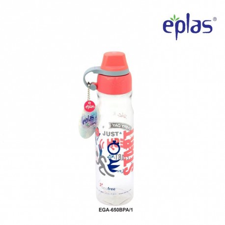 Eplas Leisure Water Bottle with Silicone Handle 650ml (EGA-650BPA/Pink)