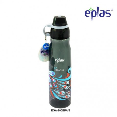 Eplas Leisure Water Bottle with Silicone Handle 800ml (EGA-800BPA/Black)