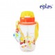 Eplas Kids Water Bottle with Push Button, Straw & Removable Strip 480ml (EGB-480BPA/Orange)