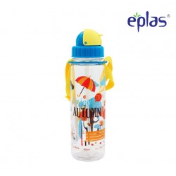 Eplas Kids Water Bottle with Straw & Strip 550ml (EGB-550BPA/Blue)