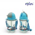 Eplas Kids Water Bottle with Straw & Removable Strip 380ml (EGBQ-380BPA/Blue)