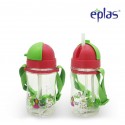 Eplas Kids Water Bottle with Straw & Removable Strip 380ml (EGBQ-380BPA/Pink)
