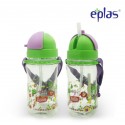 Eplas Kids Water Bottle with Straw & Removable Strip 480ml (EGBQ-480BPA/Green)