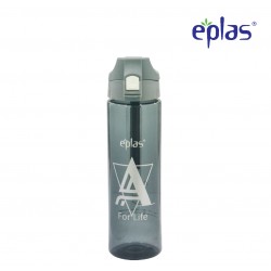 Eplas Water Bottle with Push Button Cover & Silicone Handle 750ml (EGD-750BPA/BlackAForLife)