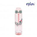 Eplas Water Bottle with Push Button Cover & Silicone Handle 750ml (EGD-750BPA/PinkAqua)