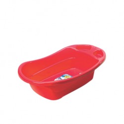 Elianware Baby Bath Tub with Silicone Stopper - PP (E-162/Red)