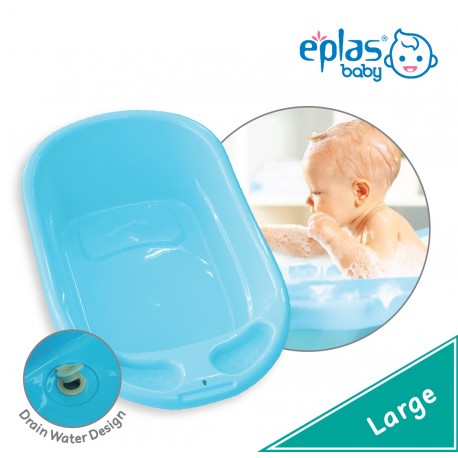 Elianware Baby Bath Tub with Silicone Stopper - PP (E-162/Red)