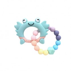 Teether Joy Pastel Duo Ring (Green Crab)