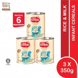 (SET 3 UNIT) CERELAC Infant Cereals Rice & Milk 350g 