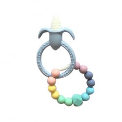 Teether Joy Pastel Duo Ring - Blue Corn