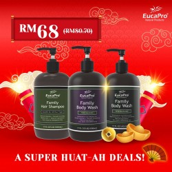 CNY Deals - Bathroom Essential Set - Hair Shampoo + Body Wash Lavender & Eucalyptus