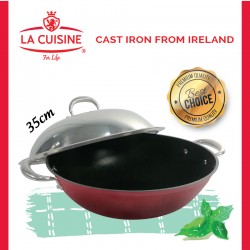 La Cuisine PRO Wok with Stainless Steel Lid 35cm