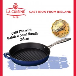 La Cuisine PRO Grill Pan with Stainless Steel Handle 28cm