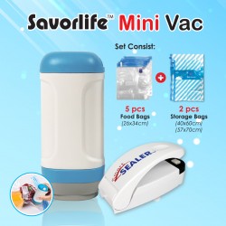 Savorlife Portable Mini Vacuum Storage Set with Smart Sealer