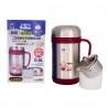 Bubee A-600SS 0.6L Vacuum Mug with Tea Filter & Cup (Red)