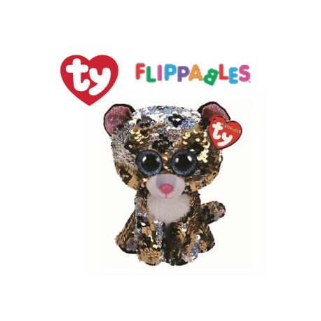 Ty Plush Toys (Malaysia Official) Flippables Regular Sterling the Sequin Leopard Sequins Soft Toys