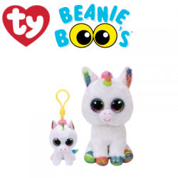 Ty Plush Toys (Malaysia Official) Beanie Boos Clip and Regular Pixy the White Unicorn Soft Toys